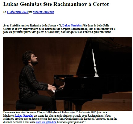 Aux sources de Rachmaninov : Lukas Geniušas au sommet Salle Cortot - bachtrack 8 déc 2023